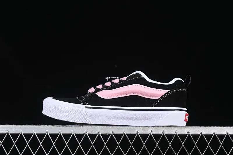 All categories Vans Vans series Vans Low Vans low-top Vans Knu Skool black and pink color comfortable and fashionable non-slip wear-resistant low-top casual sneakers VN0009QCB9P